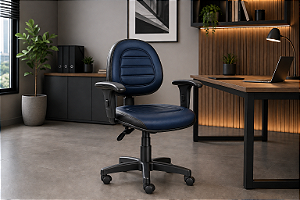 Cadeira Executiva Giratória Escritório Braços Reguláveis Gomada Ergonômica Home Office