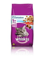 Ração Whiskas Sabor Carne para Gatos Castrados - 3KG