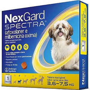 Antipulgas e Carrapatos Boehringer Ingelheim Nexgard Spectra P para Cães 3,6 a 7kg 1 Tablete