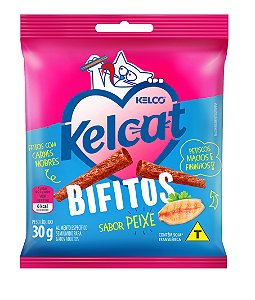 Petisco Kelco Kelcat Bifitos Peixe 30g