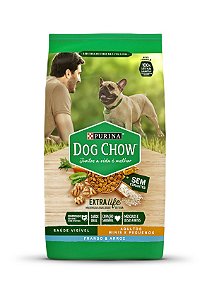 Ração Seca Nestlé Purina Dog Chow Extra Life Frango e Arroz Cães Adultos Raças Minis e Pequenas