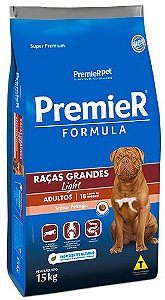 Ração Seca Premier Fórmula Porte Grande e Gigante Adulto Light sabor Frango 15kg