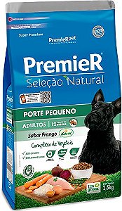 Ração Seca Premier Seleção Natural Porte Pequeno Adulto sabor Frango