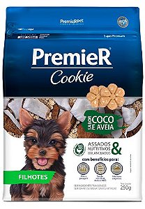 Cookie Premier Cães Filhotes sabor Coco eAveia 250g