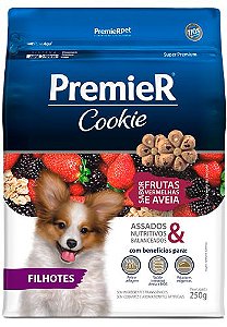 Cookie Premier Cães Filhotes sabor Frutas Vermelhas e Aveia 250g