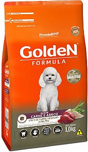 Ração Seca PremieR Pet Golden Formula Mini Bits Carne e Arroz para Cães Adultos de Raças Pequenas