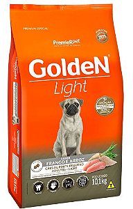 Ração Seca Golden Fórmula Cães Adultos Light Porte Pequeno sabor Frango e Arroz