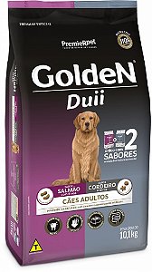 Ração Seca Golden Fórmula Duii Cães Adultos sabor Salmão com Ervas e Cordeiro e Arroz 10,1kg