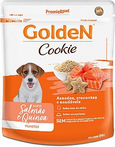 Cookie Golden Cães Filhotes sabor Salmão e Quinoa 350g