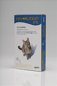 Antiparasitário Zoetis Revolution 6% 45mg para Gatos 2,5 a 7,5kg