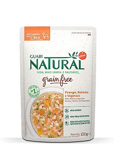 Ração Úmida Guabi Natural Grain Free Frango, Salmão e Vegetais para Cães Adultos