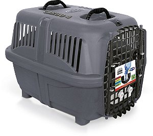 Caixa de Transporte Plast Pet Cargo Kennel Cinza