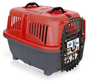 Caixa de Transporte Plast Pet Cargo Kennel Vermelho