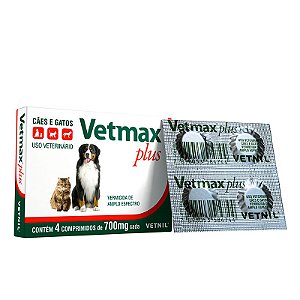 Vermífugo Vetnil Vetmax Plus 4 Comprimidos