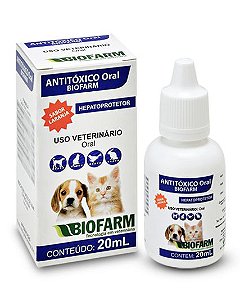 Antitóxico Oral Biofarm Sabor Laranja 20ml