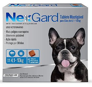 Antipulgas e Carrapatos Boehringer Ingelheim Nexgard para Cães 4,1 a 10kg