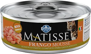 Ração Úmida Lata Farmina Matisse Gato sabor Frango Mousse 85g