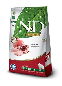 Ração Seca N&D Canine Prime Adult Maxi sabor Frango e Romã 10,1kg