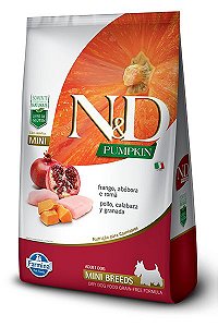 Ração Seca Farmina N&D Pumpkin Adulto Raça Pequena sabor Frango, Abóbora e Romã