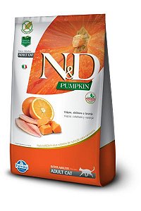 Ração Seca Farmina N&D Pumpkin Feline Adulto sabor Tilápia, Abóbora e Laranja