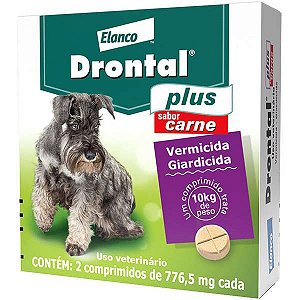 Vermífugo Elanco Drontal Plus para Cães de 10kg sabor Carne