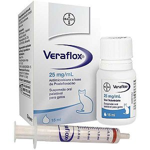 Antibiótico Elanco Veraflox 25mg/ml para Gatos 15ml