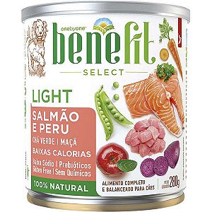 Ração Úmida Spin Pet Benefit Select Light sabor Slmão e Peru 280g