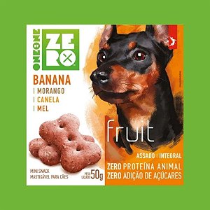 Snack Spin Pet Zero Fruit para Cães sabor Banana, Morango, Canela e Mel 50g