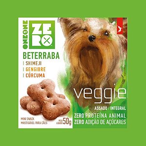 Snack Spin Pet Zero Veggie para Cães sabor Beterraba, Shimeji, Gengibre e Cúrcuma 50g
