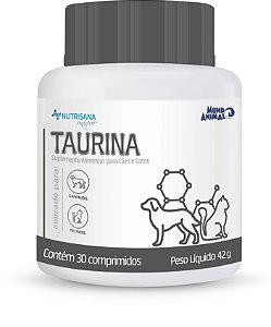 Suplemento Alimentar Mundo Animal Nutrisana Taurina 30 Comprimidos
