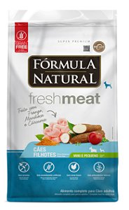 Ração Seca Fórmula Natural  Fresh Meat Cães Filhotes Porte Mini e Pequeno sabor Frango