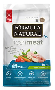 Ração Seca Fórmula Natural  Fresh Meat Cães Adultos Porte Mini e Pequenos sabor Frango