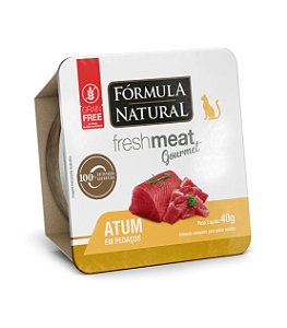 Ração Úmida Fórmula Natural Fresh Meat Gourmet para Gato Adultos sabor Atum em Pedaços 70g