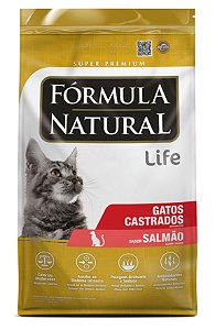 Ração Seca Fórmula Natural Life Gatos Castrados sabor Salmão