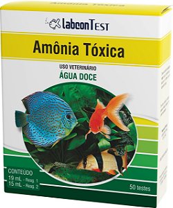 Teste de Amônia para Aquários de Água Doce Labcon Teste Amônia Tóxica 50 Testes