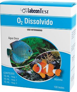 Teste de Teor de Oxigênio para Aquários de Água Doce e Marinhos Labcon Test O² Dissolvido 100 Testes