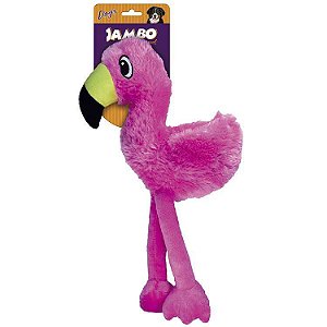 Pelúcia Jambo Flamingo Rosa Miami 40cm