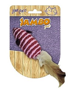 JB70205N - Brinquedo Jambo Palha Rato com Pena