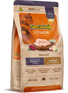 Ração Seca Special Dog Ultralife Cães Sênior Porte Pequeno sabor Frango e Arroz