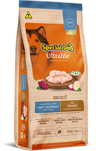 Ração Seca Special Dog Ultralife Cães Light Porte Médio e Grande sabor Frango e Arroz