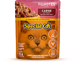 Alimento Úmido Sachê Special Cat Filhote sabor Carne 85g