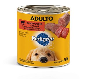 Alimento Úmido Lata Pedigree Cães Adultos sabor Carne ao Patê 280g