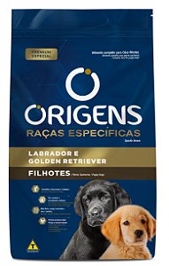 Ração Seca Origens Cão Filhote de Raça Específica Labrador e Golden Retriever 15kg