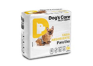 Fralda Faixa Higiênica Dog's Care Cães Machos 6 Unidades