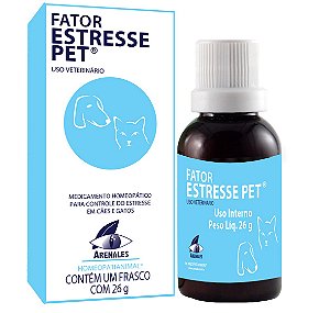 Homeopatia Para Cães e Gatos Arenales Fator Estresse Pet 26g