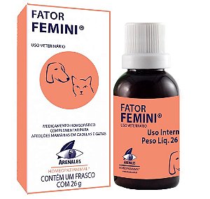 Homeopatia Para Cães e Gatos Arenales Fator Femini 26g