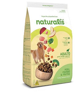 Ração Seca Naturalis Cão Adulto sabor Peru, Frango e Frutas