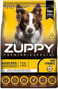 Ração Seca Zuppy Premium Especial Adulto Porte Médio e Grande sabor Frango e Arroz