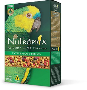 Alimento NuTrópica Papagaio Extrusados e Frutas