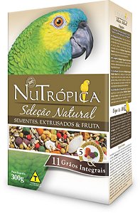 Alimento NuTrópica Papagaio Seleção Natural Sementes, Extrusados e Frutas
